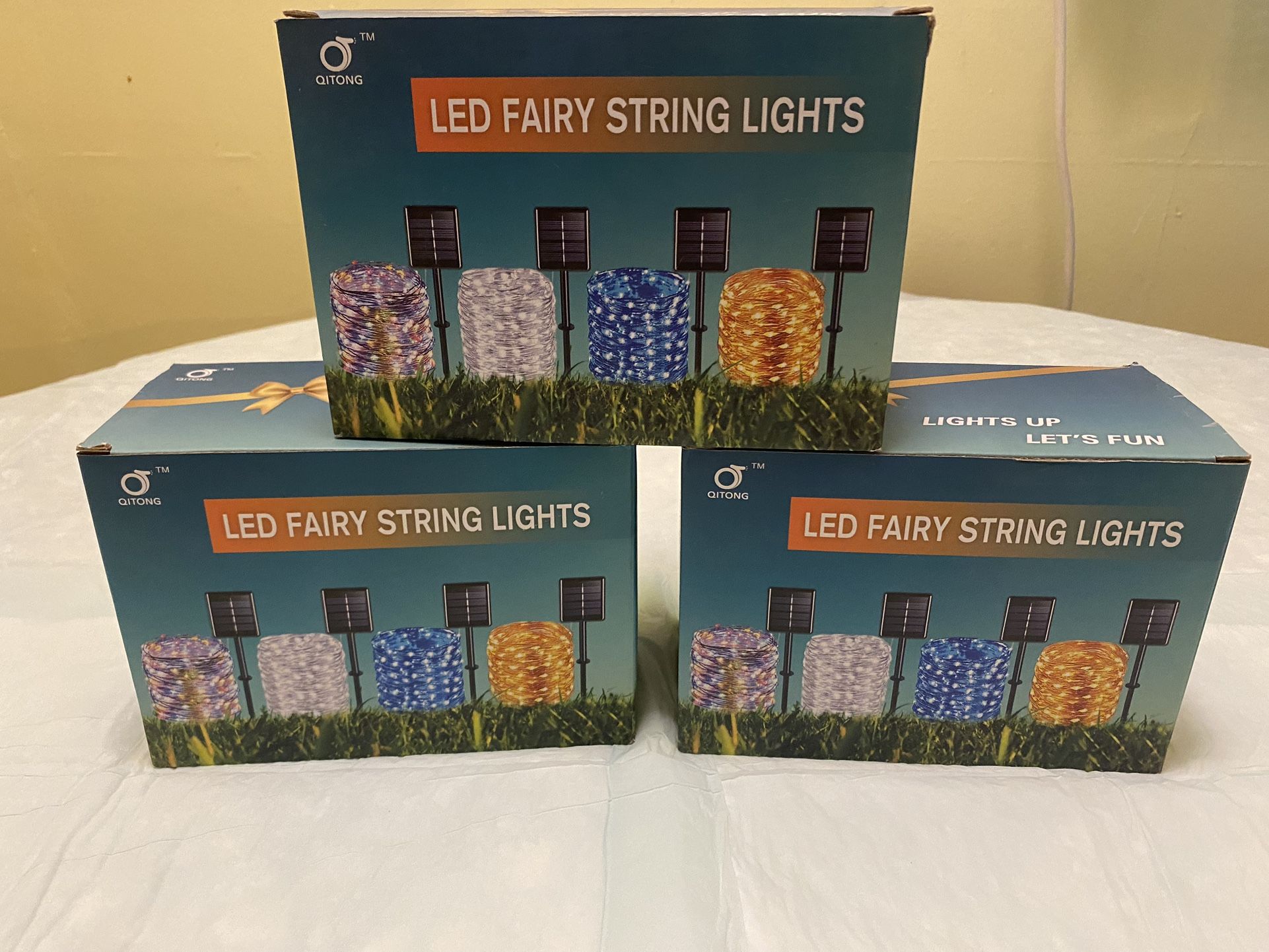 Blue Solar Powered LED STRING LIGHTS