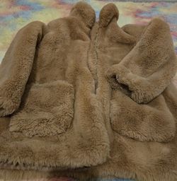 Girls Faux Fur Coat Size 8 H&M