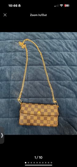 Authentic Lv Wallet With Chain