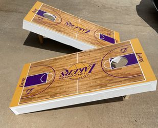 Los Angeles Lakers - Corn Hole Boards Hand Built Today