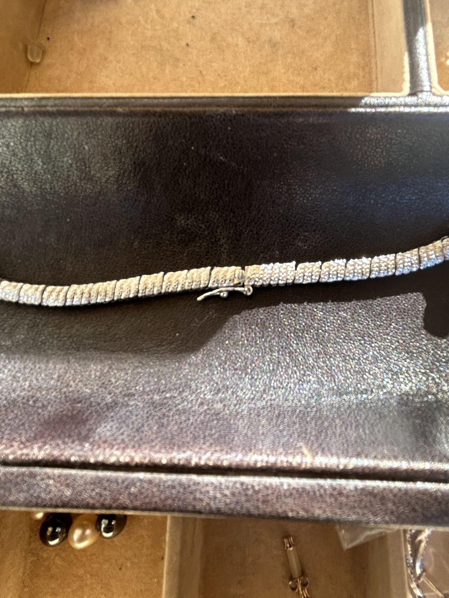 Two Carat In Total Diamonds On A Platinum Overlay Necklace