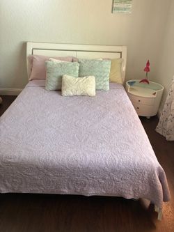 Modern bed frame and night stand for sale