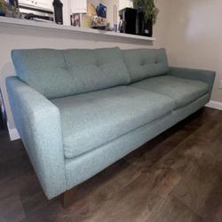 Turquoise Mid Century Modern Sofa