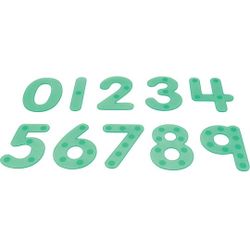 TickiT SiliShapes Dot Numbers - Set of 10 - Transparent Silicone Numbers with...