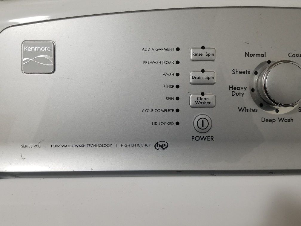 Kenmore he washer and dryer