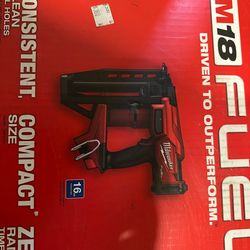Milwaukee m18 16g straight finish nailer tool only $300 (financing available)