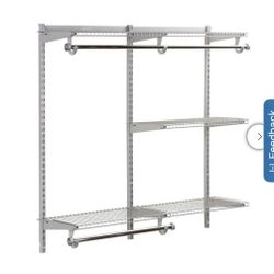 Rubbermaid Configurations 4' to 8' Expandable Closet Kit, Titanium