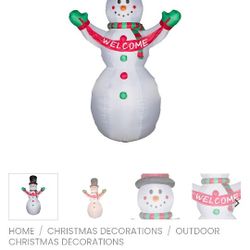 12 Ft Blowup Yard Snowman