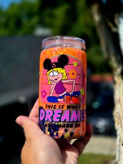 Lizzie McGuire acrylic Can Cup with Lid glow in the dark snowglobe lava drip