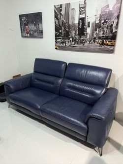 Blue Reclining sofa $660