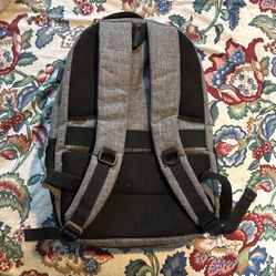 Grey Backpack For School/Work