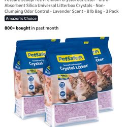 NEW 3 Bags Of Petsafe Cat Crystal Litter