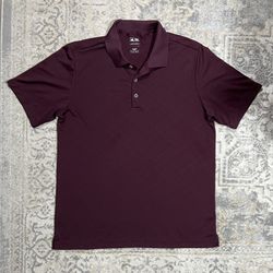 ADIDAS Pure motion Burgundy short sleeve polo shirt Men’s Size L  