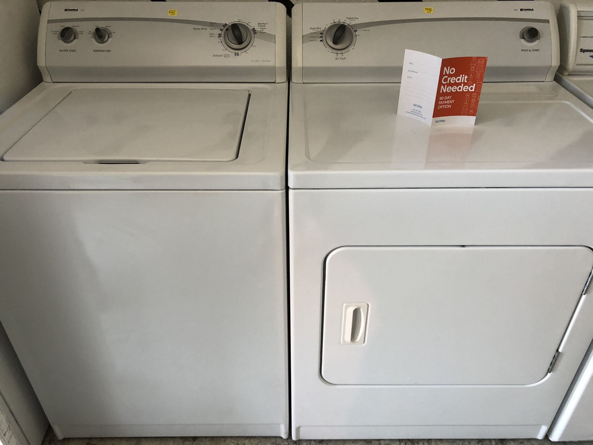 Kenmore washer and dryer
