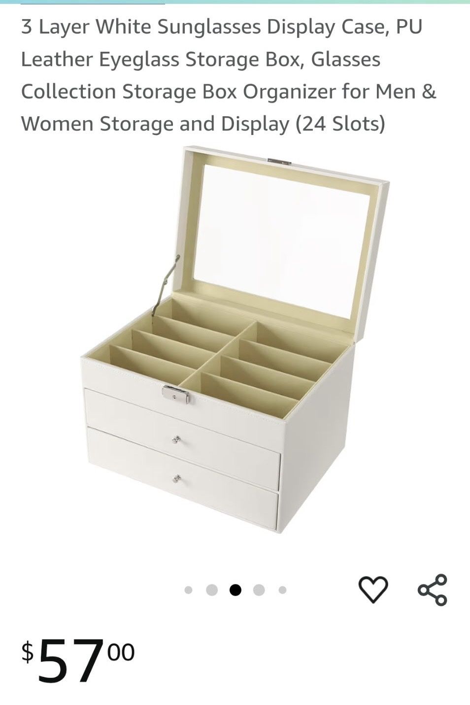 New White Sunglass Case RESD DESCRIPTION