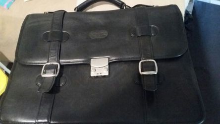 DeBon genuine leather combination attaché case