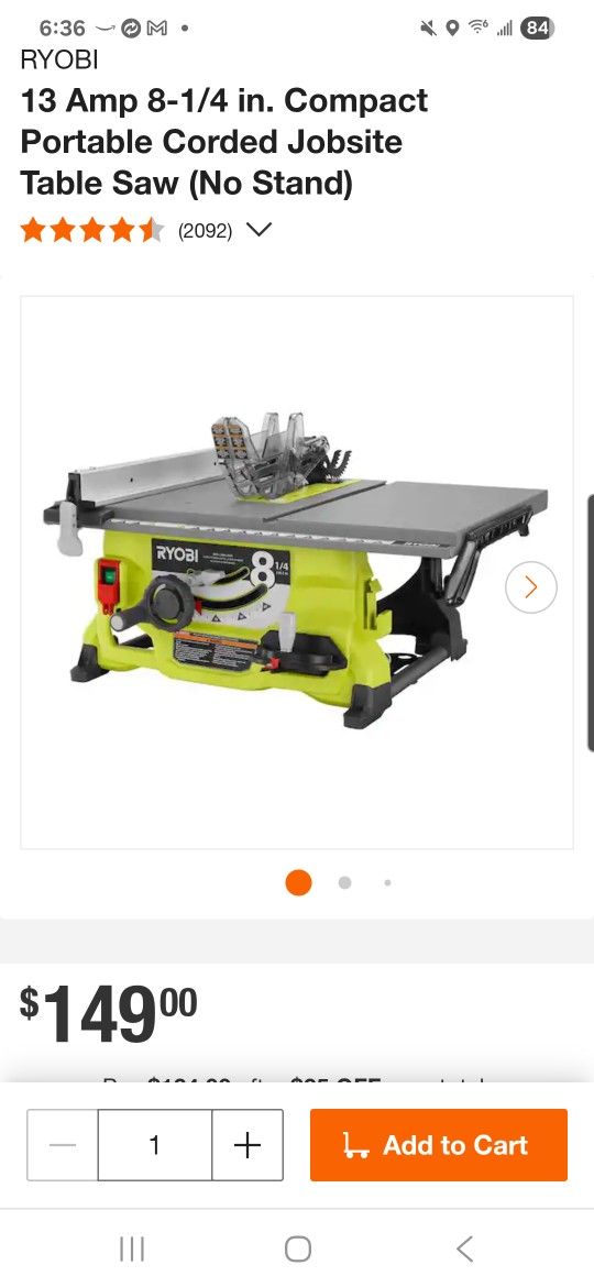 Ryobi Table Saw