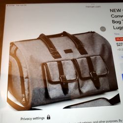Ovente 2-in-1 Convertible Garment Duffel Bag