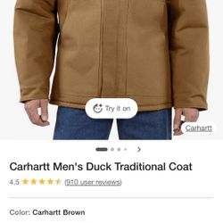 Charthart Fire Resistant Traditional Heavy Duck Winter Coat 