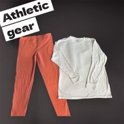 Victoria Secrets Yoga Pants & White Long Sleeve Workout Top Size Large