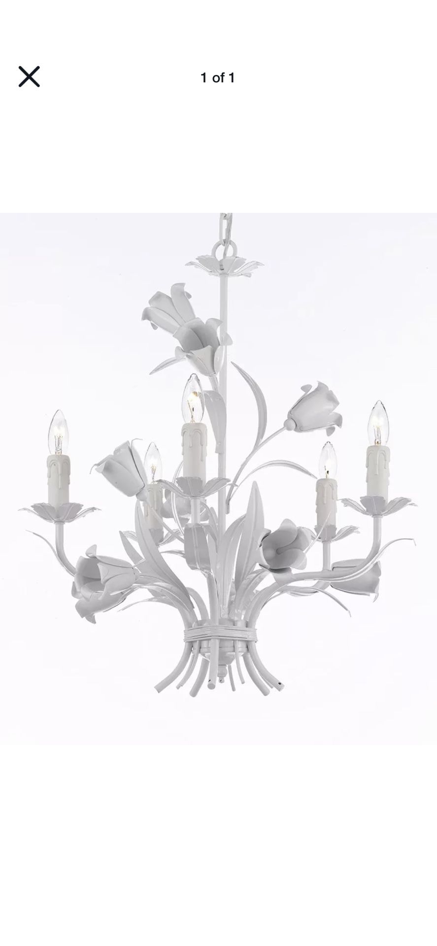 White Iron Chandelier