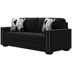 Luxury Black Velvet Sofa