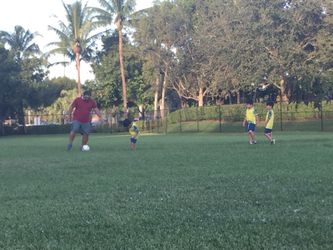 Little league soccer practice