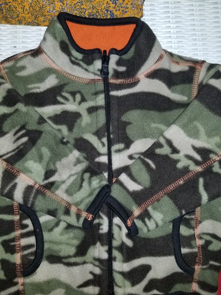 Reversible camo fleece lightweight jacket around 12 months