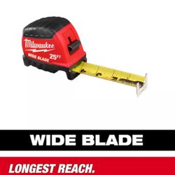 Milwaukee 25 ft. Wide Blade Tape Measure With 18 ft. Reach-Model # 48-22-1225