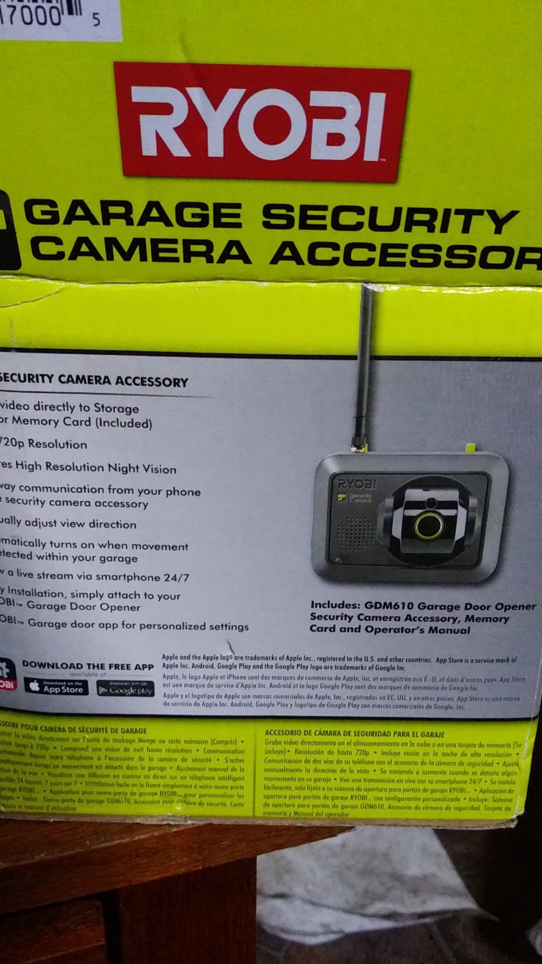 Garage seguro cámara accessory