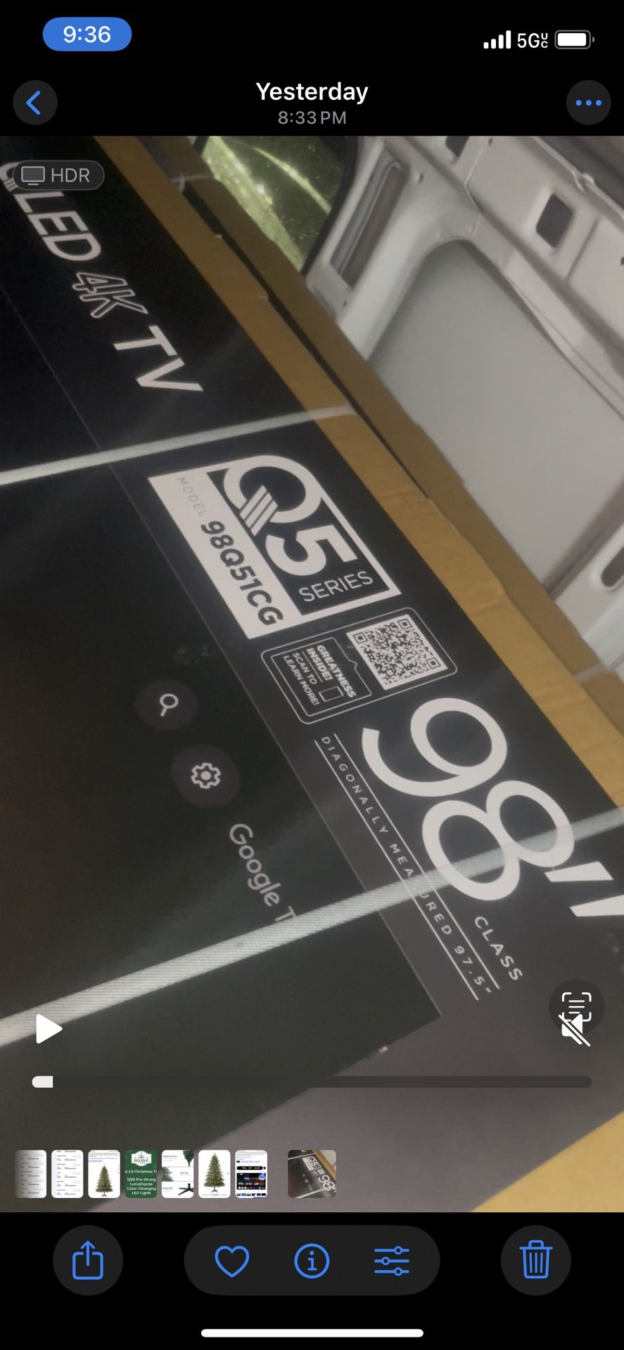 98” TCL Google TV
