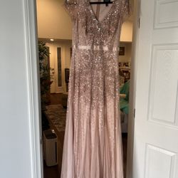 Women's Adrianna Papell Beaded & Sequined Gown Size 8