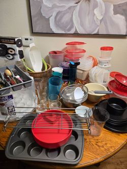 various kitchen utensils