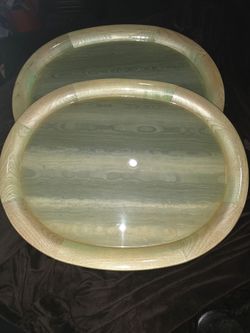 Vintage saks fifth Ave serving trays  mint condition