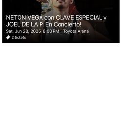 Neton Vega Tickets
