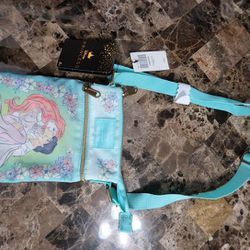 Loungefly Disney The Little Mermaid Ariel & Eric Passport Crossbody Bag

