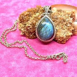 Sterling Labradorite Necklace