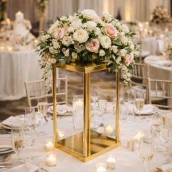 17 Inch Gold Centerpiece NO Flowers