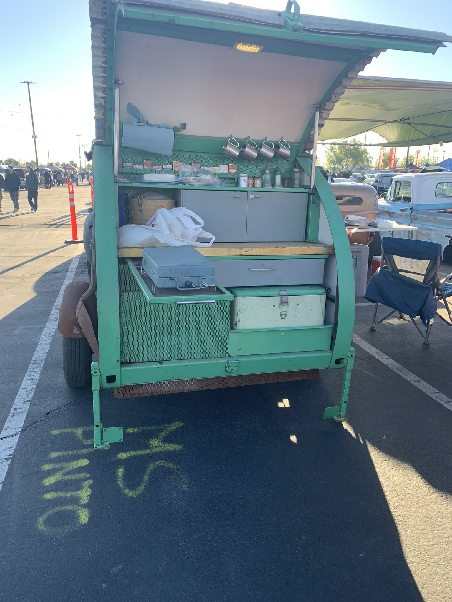 Tear Drop Camp Trailer Rat Rod Style