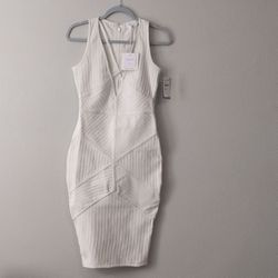NWT Missguided Premium White Bandage Harness Midi Dress 4 Nordstrom