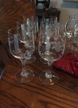 Six princess house lead crystal stemware