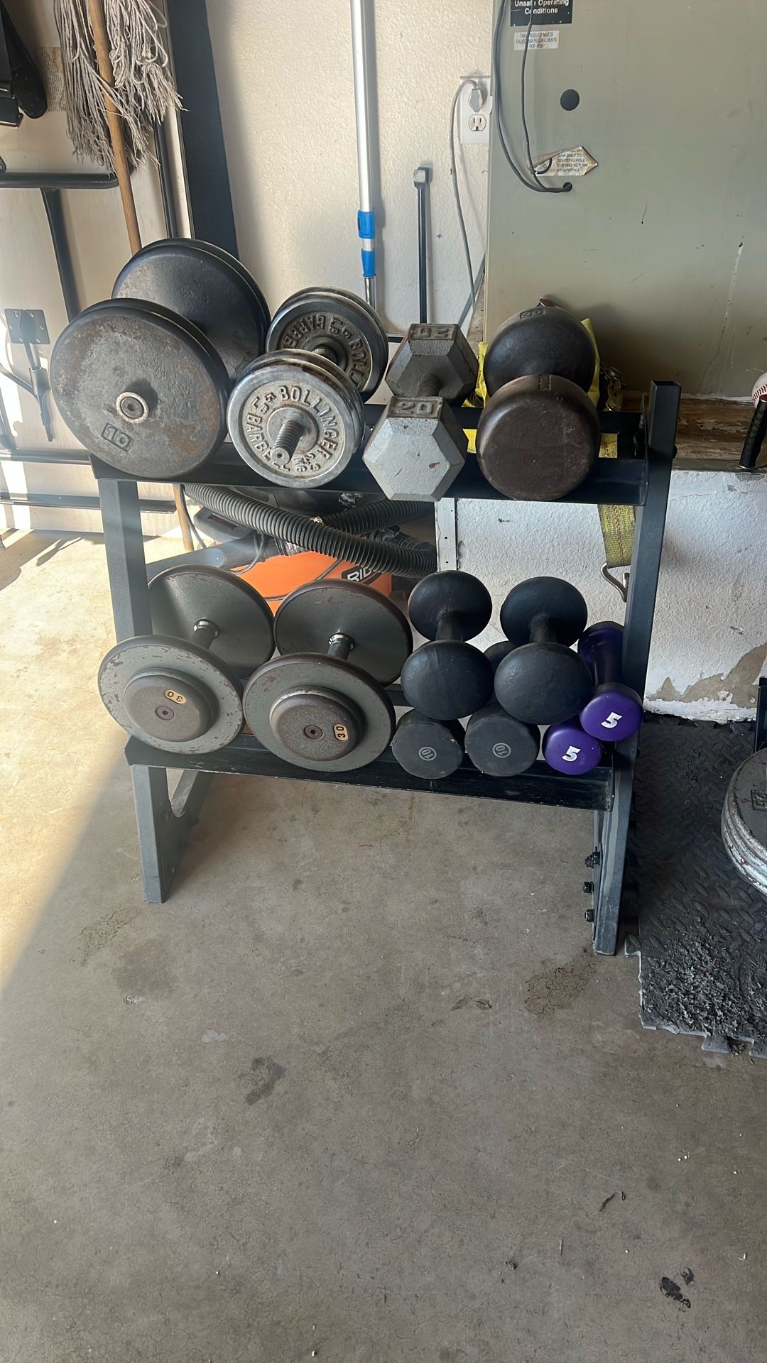 Rack , Dumbells Holder Only ! Weights are Not Included.