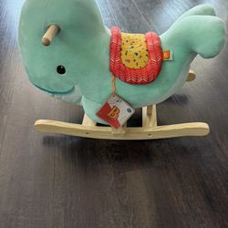 Plush Whale Rocking Horse