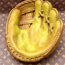 Vintage Gibson Greetings Baseball Glove Mitt Change Dish Trinket Jewelry Holder