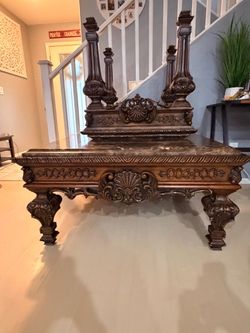 Marble Top Coffee Table Set