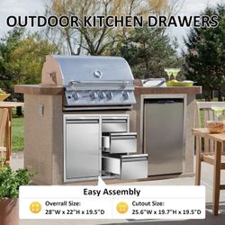 BUILT-IN outdoor kitchen DRAWER CABINET