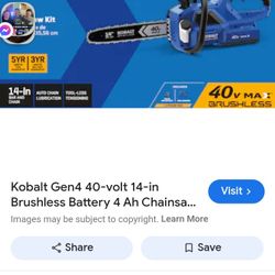 Kobalt Brushless Chainsaw 