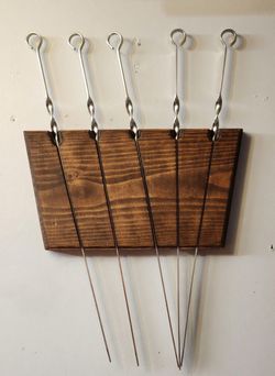 BBQ skewer storage board