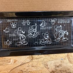 DISNEY MICKEY MOUSE Black Sketchbook Bathroom Trinket Tray only 13x6.5" inch