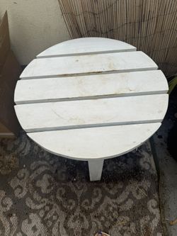 White Patio Table